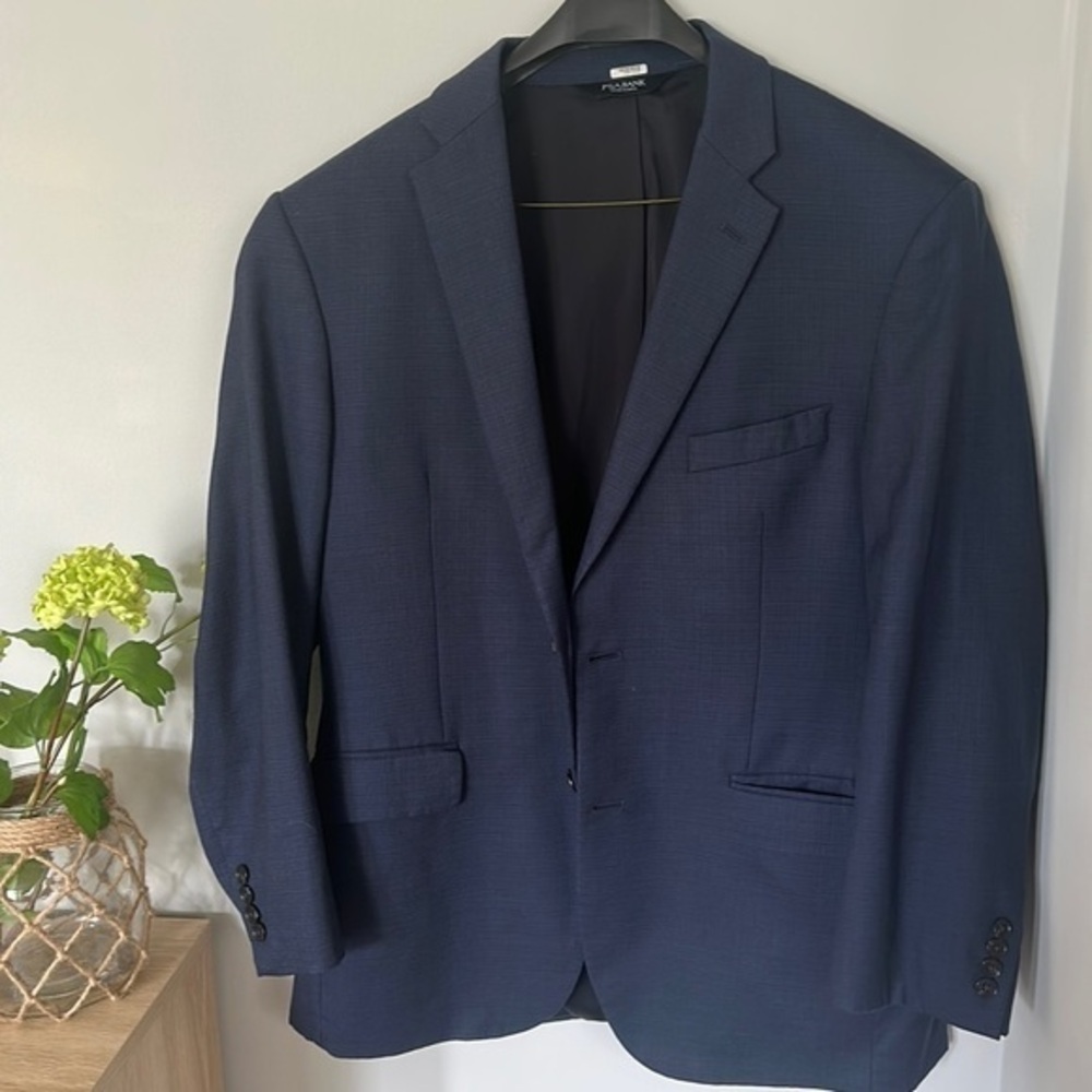 JOS. A. Bank suit coat jacket 42 reg Travelers tailored fit navy blue
